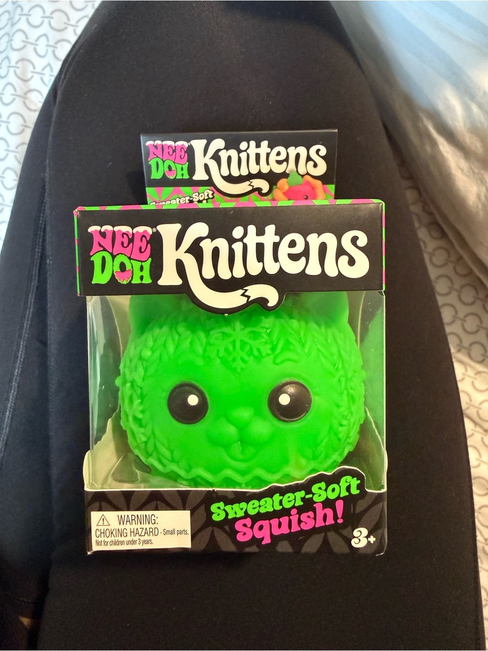 Knittens Green Sweater-Soft Squish Toy